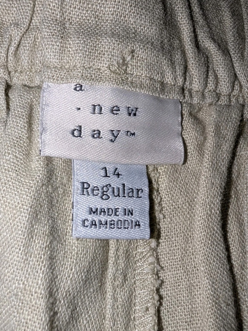 a new day Beige Wide Leg Linen-Blend Pants - Picture 6 of 6
